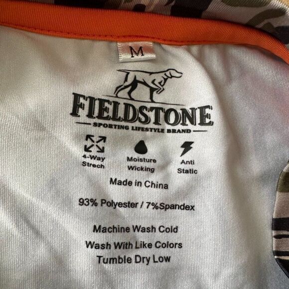 Fieldstone Live Oak Camouflage Dry Fit Pocket Long Sleeve Hunting Shirt - Picture 4 of 5